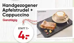 Maximarkt Handgezogener Apfelstrudel + Cappuccino Angebot