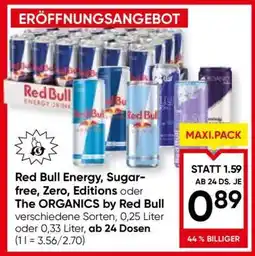 Maximarkt Red Bull Energy, Sugar-free, Zero, Editions oder The ORGANICS by Red Bull Angebot