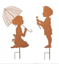 Lagerhaus LED-Gartendeko Junge und Mädchen Angebot