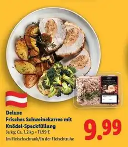 Lidl Deluxe Frisches Schweinekarree mit Knödel-Speckfüllung Angebot