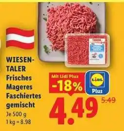 Lidl WIESENTALER Frisches mageres Faschiertes gemischt Angebot