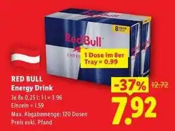 Lidl RED BULL ENERGY DRINK Angebot