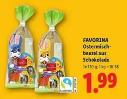 Lidl FAVORINA Ostermischbeutel aus Schokolade Angebot