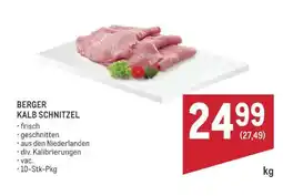 Metro BERGER KALB SCHNITZEL Angebot