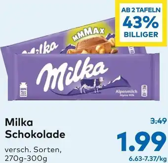 T&G Milka Schokolade 270-300g Angebot
