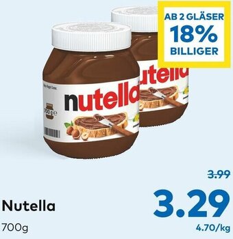 T&G Nutella 700g Angebot
