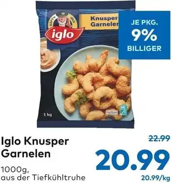 T&G Iglo Knusper Garnelen 1000g Angebot