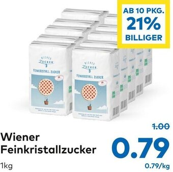 T&G Wiener Feinkristallzucker 1kg Angebot
