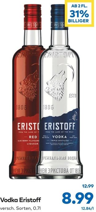 T&G Vodka Eristoff Angebot