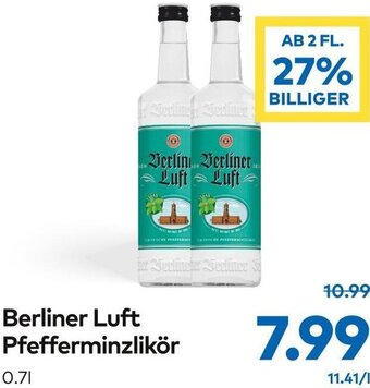 T&G Berliner Luft Pfefferminzlikör 0.7L Angebot