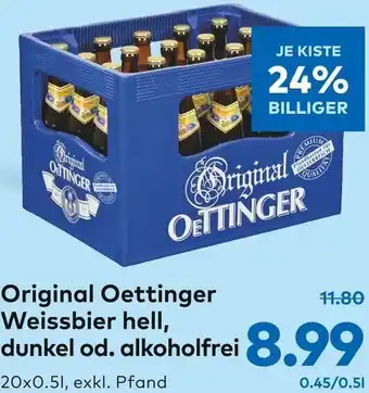 T&G Original Oettinger Weissbier Hell, Dunkel Od. Alkoholfrei Angebot