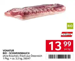 Transgourmet Vonatur bio-schweinsbauch Angebot