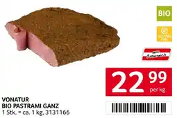 Transgourmet Vonatur bio pastrami ganz Angebot