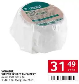 Transgourmet Vonatur weizer schafcamembert Angebot