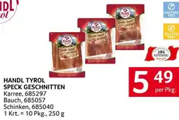 Transgourmet Handl tyrol speck geschnitten Angebot