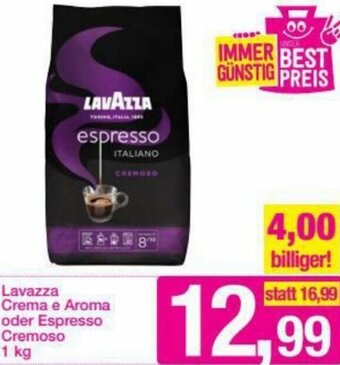 Sutterlüty Lavazza Crema E Aroma Oder Espresso Cremoso 1 Kg Angebot
