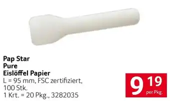 Transgourmet Pap Star Pure Eislöffel Papier Angebot