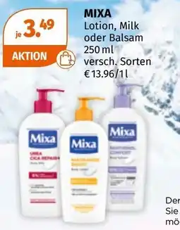 Müller Mixa lotion, milk oder balsam Angebot
