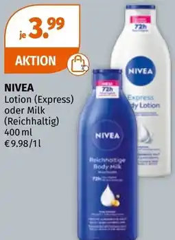 Müller Nivea lotion (express) Angebot