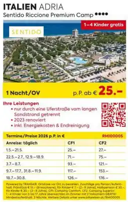 Billa Reisen Italien adria Angebot