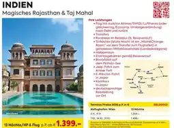 Billa Reisen Indien Angebot