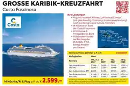 Billa Reisen Grosse karibik-kreuzfahrt Angebot