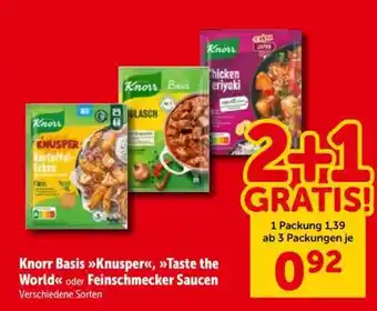 Knorr Basis, „Knusper“, „Taste the World“ oder Feinschmecker Saucen