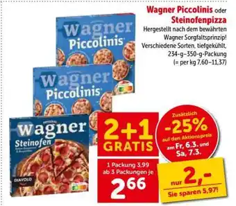 Wagner Piccolinis oder Steinofenpizza