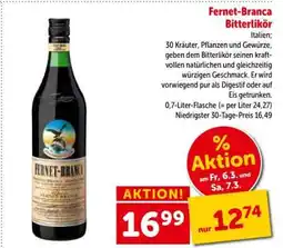 Interspar Fernet-Branca Bitterlikör Angebot