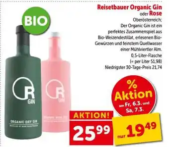 Reisetbauer Organic Gin oder Rose