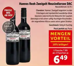 Interspar Hannes Reeh Zweigelt Neusiedlersee DAC Angebot