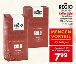 Interspar REGIO RÖSTEREI Kaffee Gold Angebot