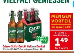 Interspar Gösser Stifts-Zwickl Hell oder Dunkel Angebot