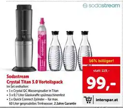 Interspar SodaStream Crystal Titan 3.0 Vorteilspack Angebot