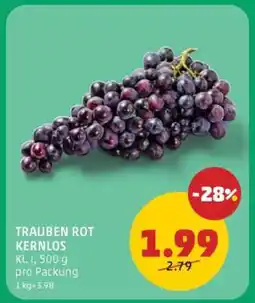 PENNY Trauben rot kernlos Angebot