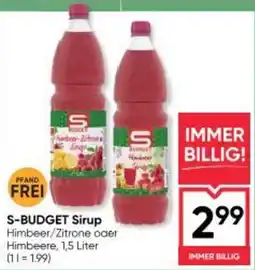 Maximarkt S-BUDGET Sirup Angebot