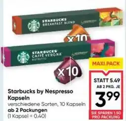 Maximarkt Starbucks by Nespresso Kapseln Angebot