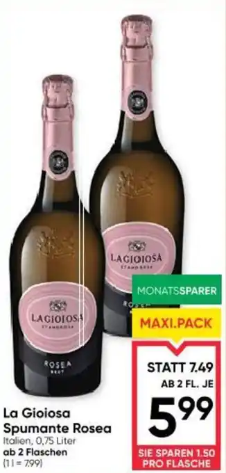 Maximarkt La Gioiosa Spumante Rosea Angebot