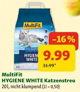 Fressnapf Multifit hygiene white katzenstreu Angebot