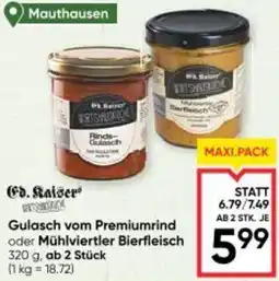 Maximarkt Gulasch vom Premiumrind oder Mühlviertler Bierfleisch Angebot