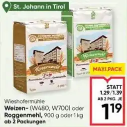 Maximarkt Weizen oder Roggenmehl Angebot