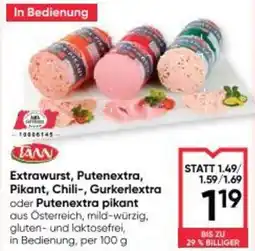 Maximarkt Extrawurst, Putenextra, Pikant, Chili, Gurkerlextra oder Putenextra pikant Angebot