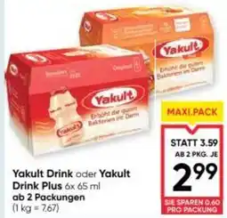 Maximarkt Yakult Drink oder Yakult Drink Plus Angebot