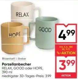Maximarkt Porzellanbecher Angebot