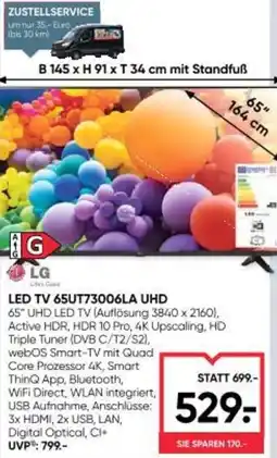 Maximarkt LG LED TV 65UT73006LA UHD Angebot