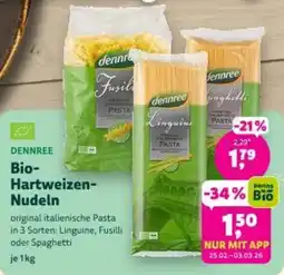 Denn's Biomarkt Dennree bio- hartweizen nudeln Angebot