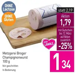 Sutterlüty Metzgerei Broger Champignonwurst Angebot