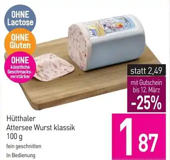 Sutterlüty Hütthaler Attersee Wurst klassik Angebot