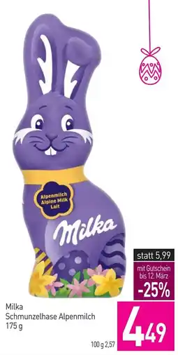 Sutterlüty Milka Schmunzelhase Alpenmilch Angebot