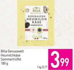 Sutterlüty Billa Genusswelt Heumilchkäse Sommertrüffel Angebot